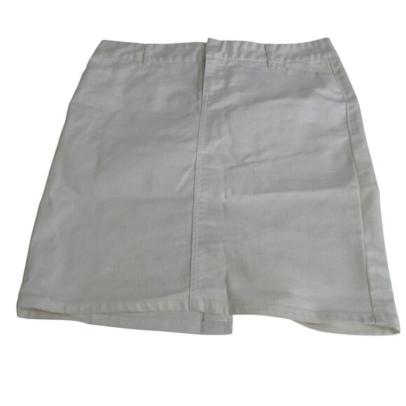 Old Navy White Denim Jean Pencil Skirt Women Size 6 Regular Casual - Picture 1 of 11